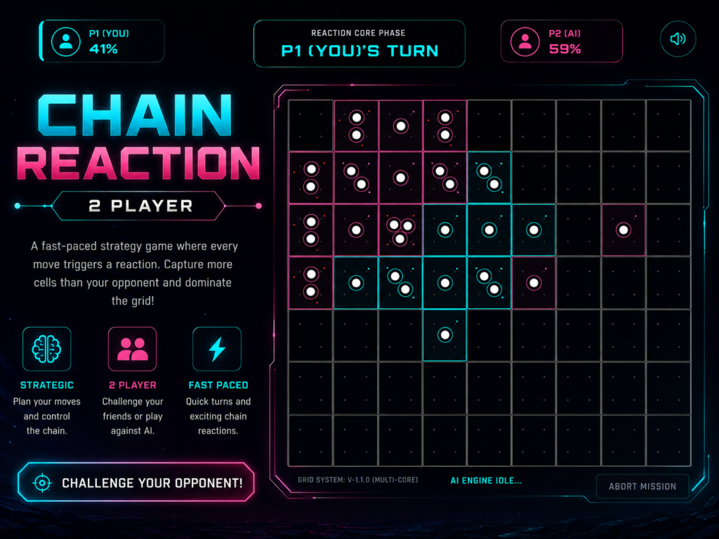 About Chain Reaction 2 Player About Chain Reaction 2 Player