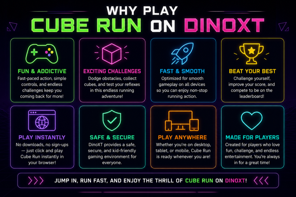 Why Play Cube Run on DinoXT Why Play Cube Run on DinoXT