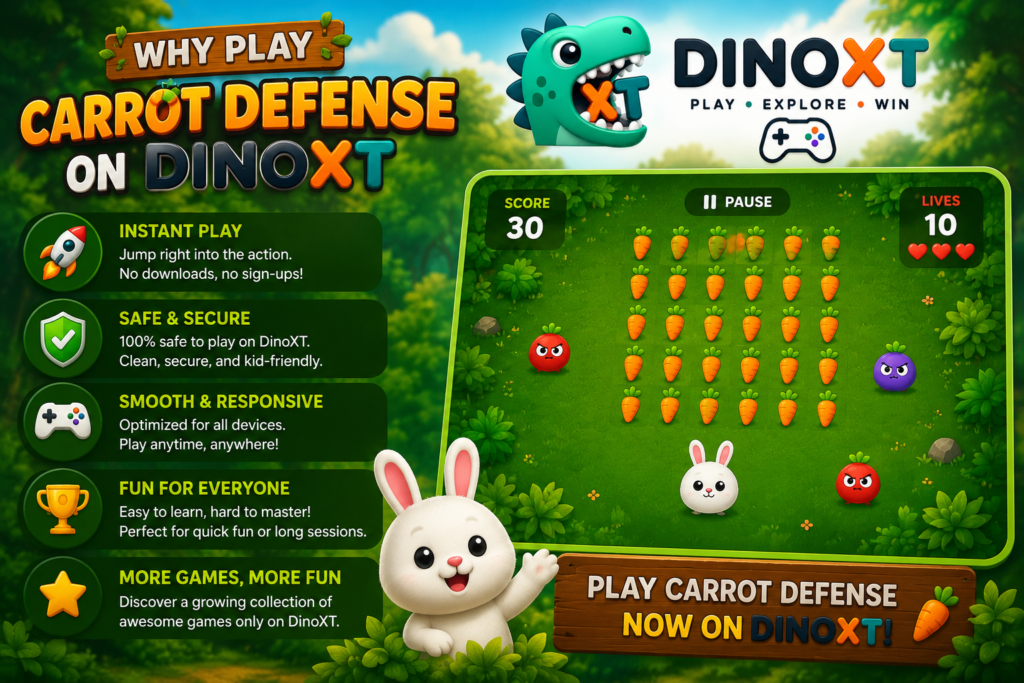 Why Play Carrot Defense on DinoXT?