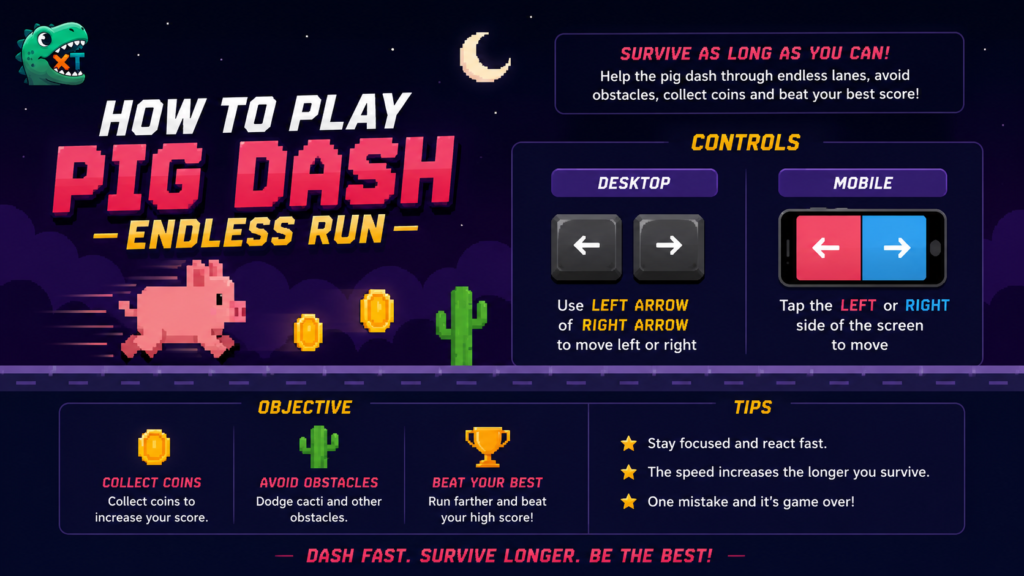 How to Play Pig Dash Endless Run