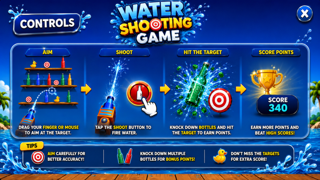 Water Shooting Game Controls Water Shooting Game Controls
