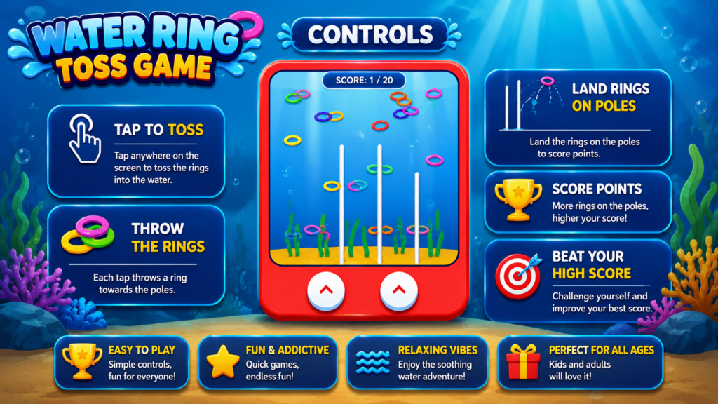 Water Ring Toss Game Controls Water Ring Toss Game Controls