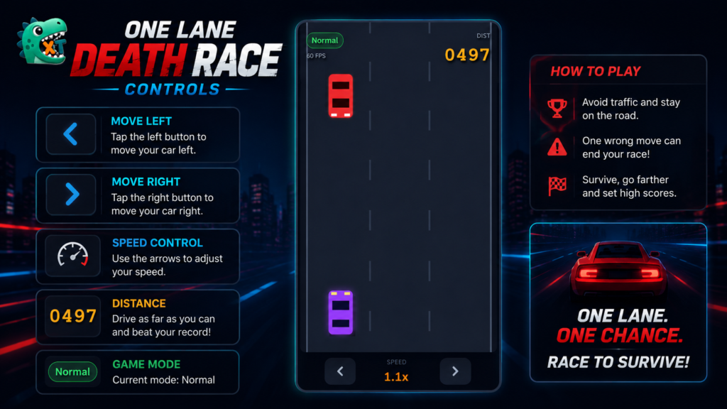 One Lane Death Race Controls
