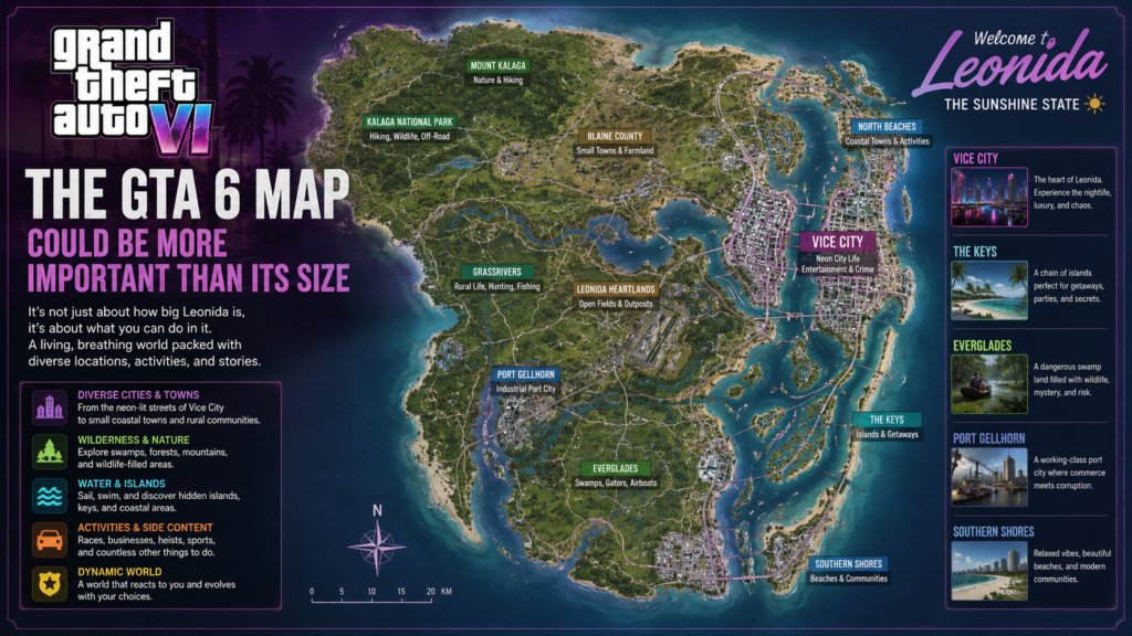 The GTA 6 Map Could Be More Important Than Its Size